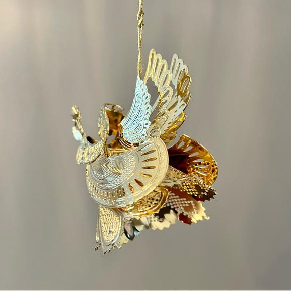 Vintage Baldwin Brass 3D Angel with Star Ornament 24KT Gold Finish 1999 - Picture 5 of 8